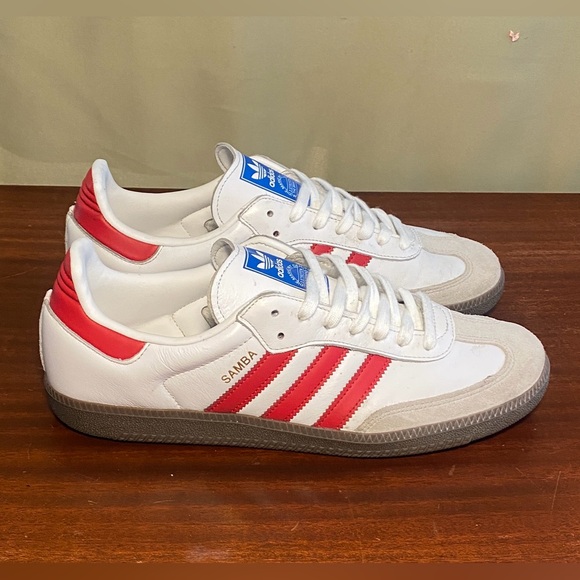 adidas Other - Adidas Samba OG Originals IG1025 White Better Scarlet Red Soccer shoes size 10.5